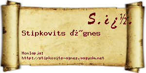 Stipkovits Ágnes névjegykártya